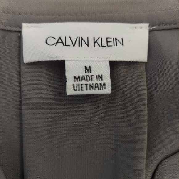 Calvin Klein Gray Women's Blouse Size Medium - Picture 4 of 6